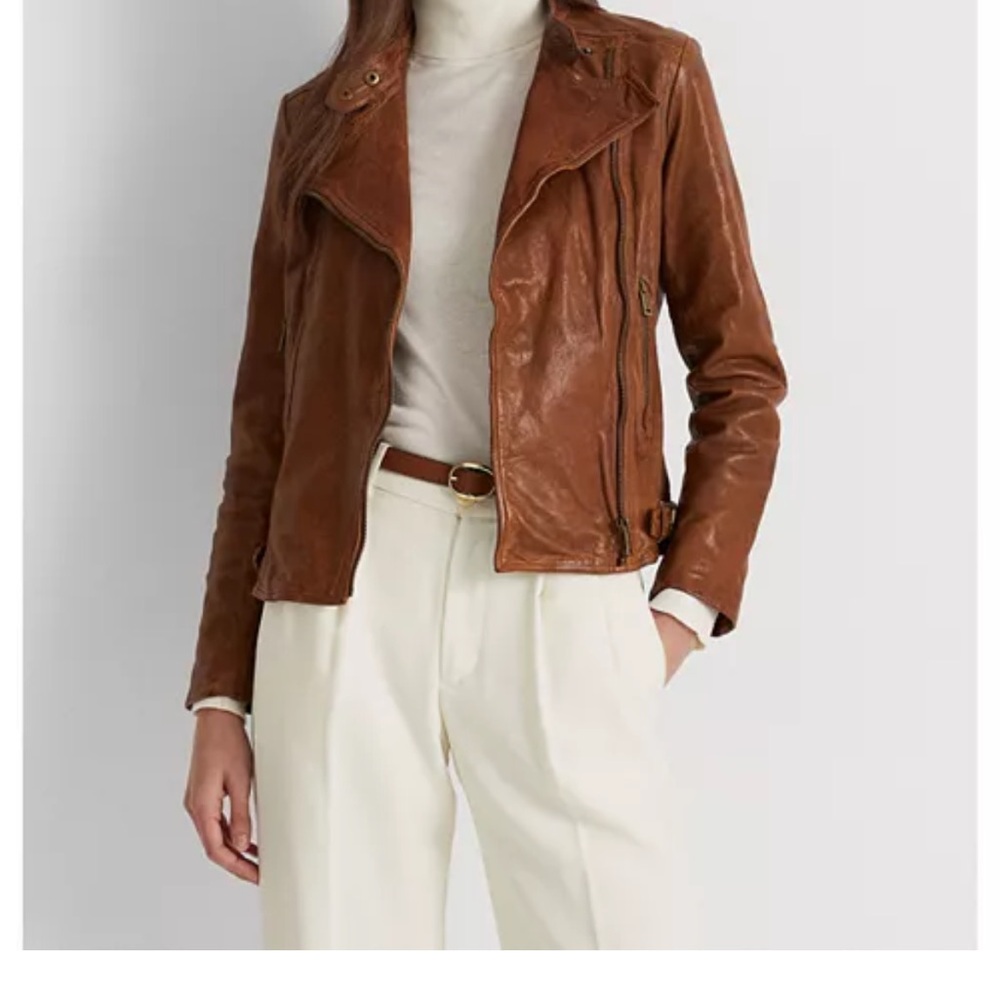 Ralph Lauren Burnished Leather Jacket